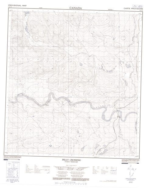 Pelly Crossing Topographic Paper Map 115I15 at 1:50,000 scale