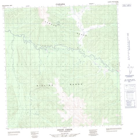 Onion Creek Topographic Paper Map 115J02 at 1:50,000 scale
