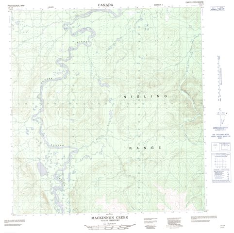 Mackinnon Creek Topographic Paper Map 115J04 at 1:50,000 scale