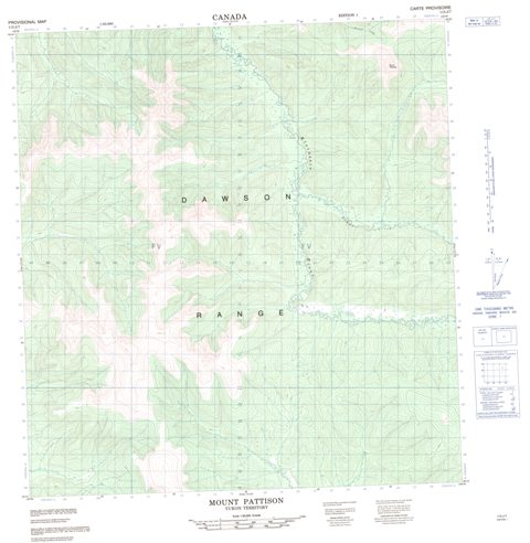 Mount Pattison Topographic Paper Map 115J07 at 1:50,000 scale