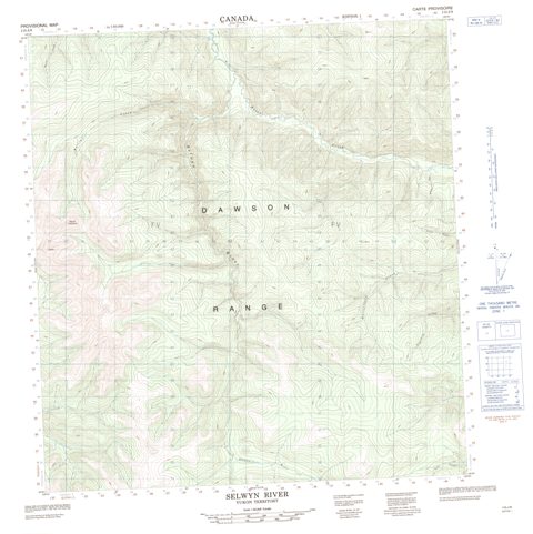 Selwyn River Topographic Paper Map 115J09 at 1:50,000 scale