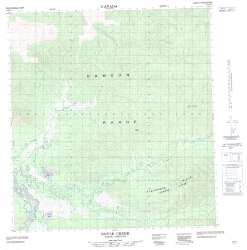 Doyle Creek Topographic Paper Map 115J11 at 1:50,000 scale