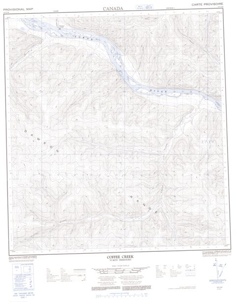 Coffee Creek Topographic Paper Map 115J14 at 1:50,000 scale