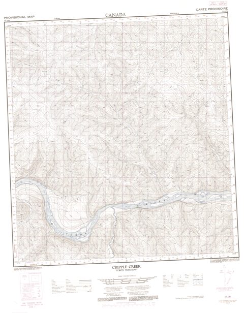 Cripple Creek Topographic Paper Map 115J16 at 1:50,000 scale
