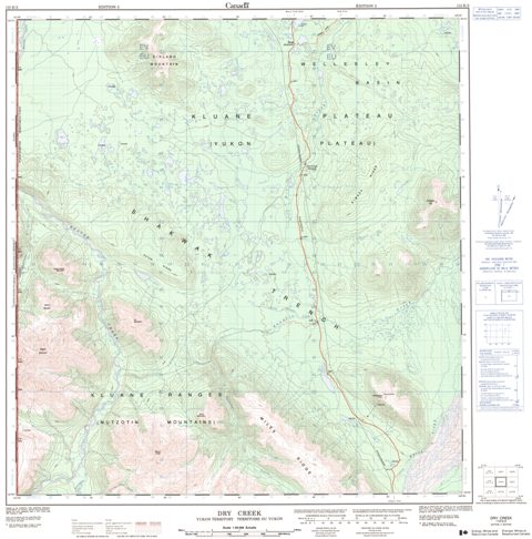 Dry Creek Topographic Paper Map 115K02 at 1:50,000 scale