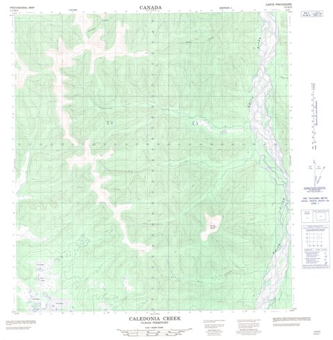 Caledonia Creek Topographic Paper Map 115K09 at 1:50,000 scale