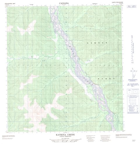 Katrina Creek Topographic Paper Map 115K16 at 1:50,000 scale