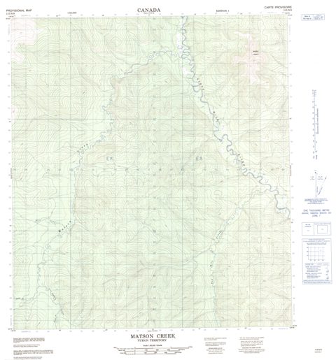 Matson Creek Topographic Paper Map 115N09 at 1:50,000 scale