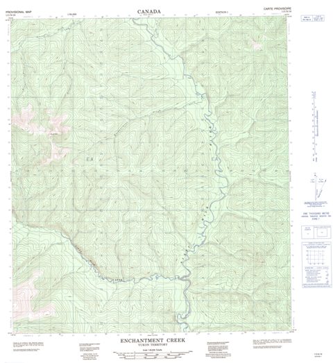 Enchantment Creek Topographic Paper Map 115N16 at 1:50,000 scale