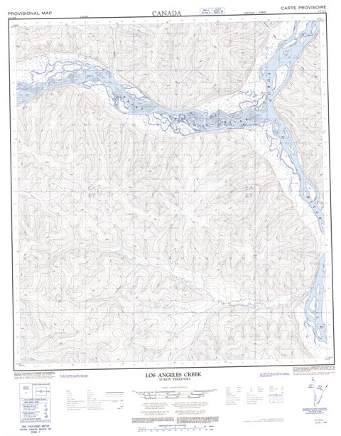 Los Angeles Creek Topographic Paper Map 115O04 at 1:50,000 scale