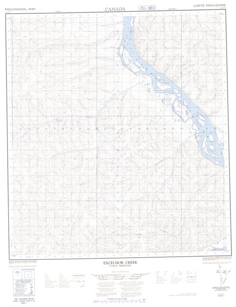 Excelsior Creek Topographic Paper Map 115O05 at 1:50,000 scale