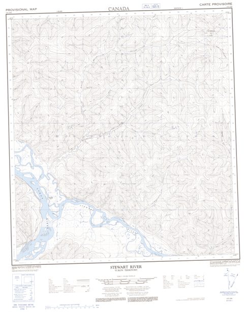 Stewart River Topographic Paper Map 115O06 at 1:50,000 scale
