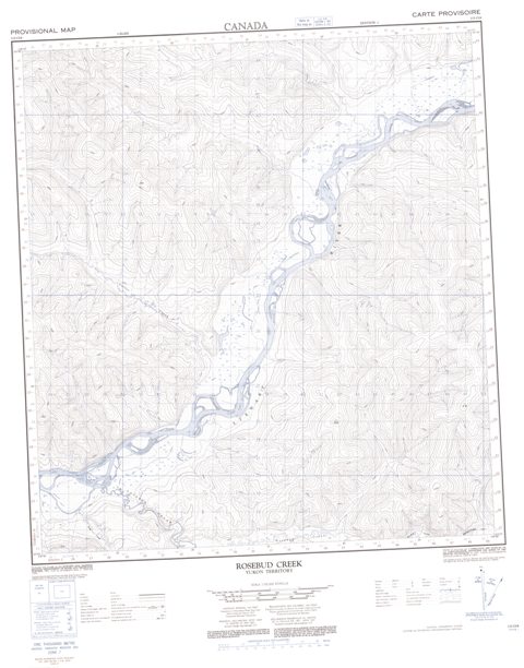 Rosebud Creek Topographic Paper Map 115O08 at 1:50,000 scale