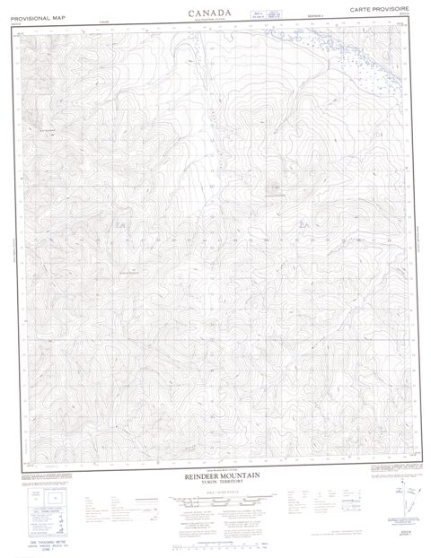 Reindeer Mountain Topographic Paper Map 115O11 at 1:50,000 scale