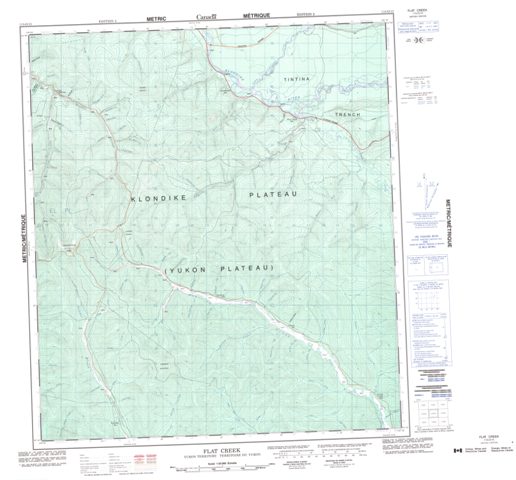 Flat Creek Topographic Paper Map 115O15 at 1:50,000 scale
