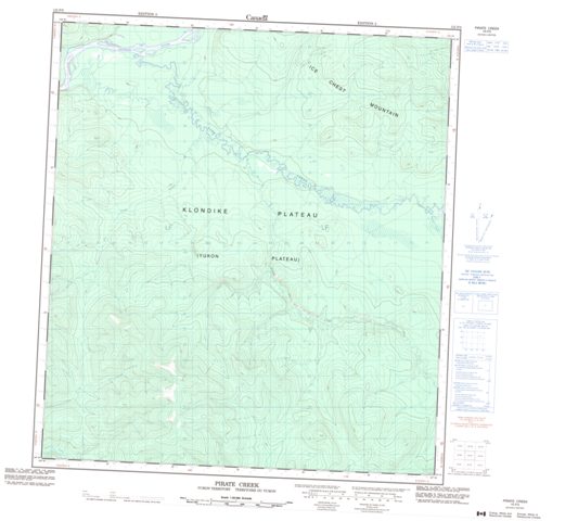 Pirate Creek Topographic Paper Map 115P05 at 1:50,000 scale
