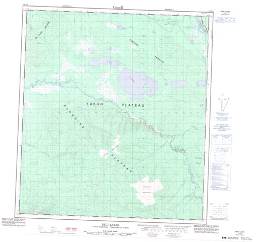Reid Lakes Topographic Paper Map 115P06 at 1:50,000 scale