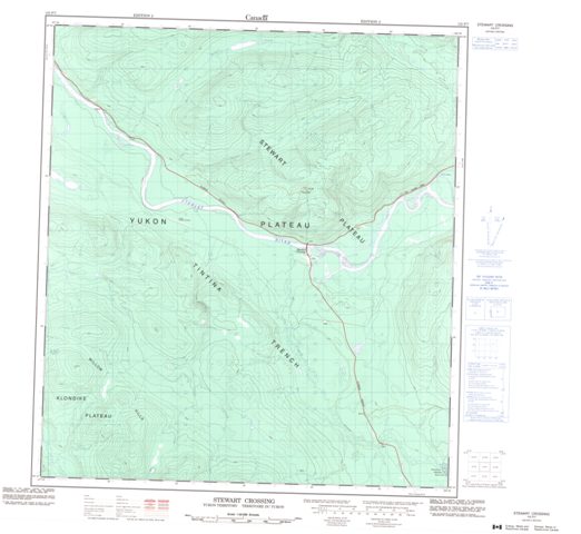 Stewart Crossing Topographic Paper Map 115P07 at 1:50,000 scale