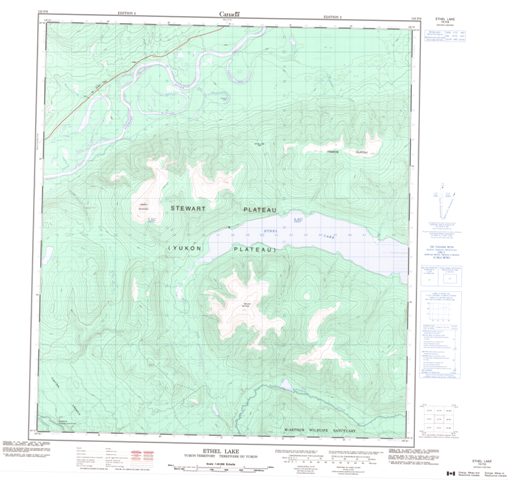 Ethel Lake Topographic Paper Map 115P08 at 1:50,000 scale
