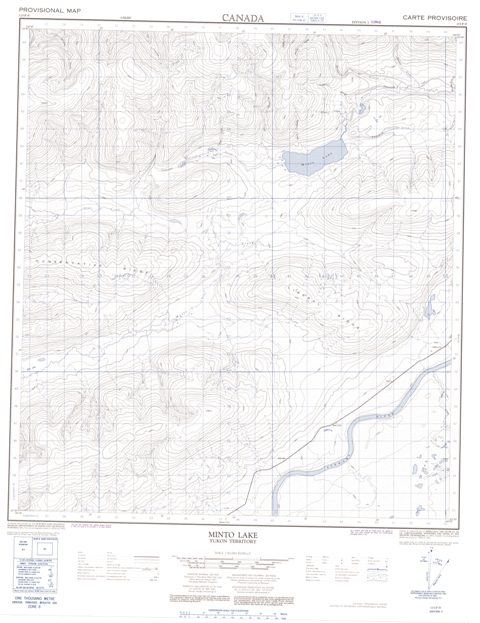 Minto Lake Topographic Paper Map 115P09 at 1:50,000 scale