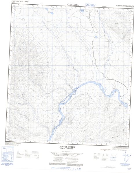 Gravel Creek Topographic Paper Map 115P12 at 1:50,000 scale