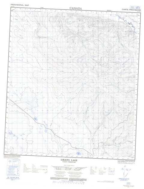 Gravel Lake Topographic Paper Map 115P13 at 1:50,000 scale