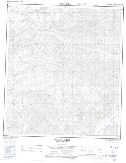 Sprague Creek Topographic Paper Map 115P15 at 1:50,000 scale
