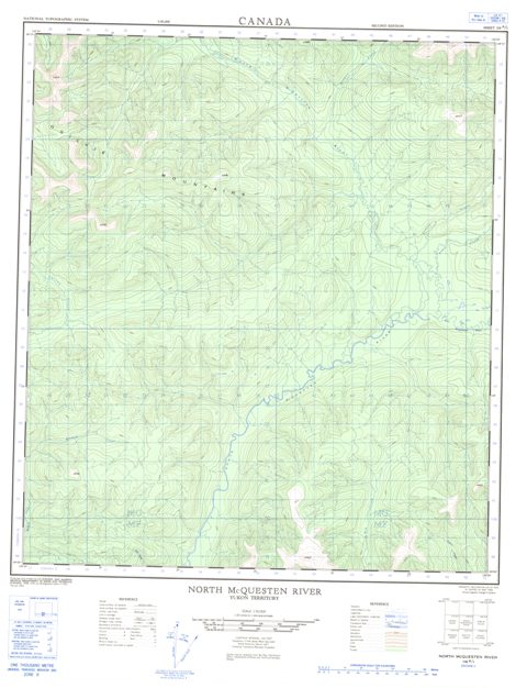 North Mcquesten River Topographic Paper Map 116A01 at 1:50,000 scale