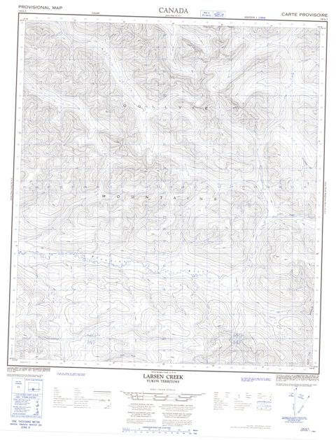 Larsen Creek Topographic Paper Map 116A02 at 1:50,000 scale