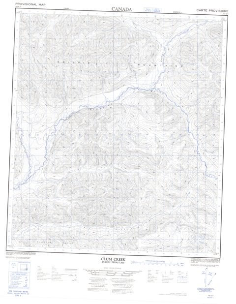 Clum Creek Topographic Paper Map 116A03 at 1:50,000 scale