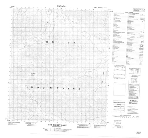 One Eighty Lake Topographic Paper Map 116A06 at 1:50,000 scale