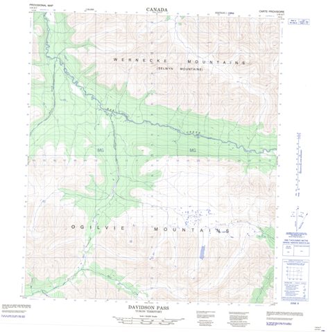 Davidson Pass Topographic Paper Map 116A07 at 1:50,000 scale