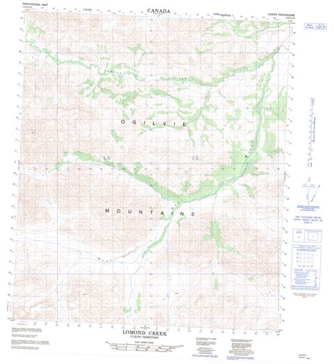 Lomond Creek Topographic Paper Map 116A12 at 1:50,000 scale