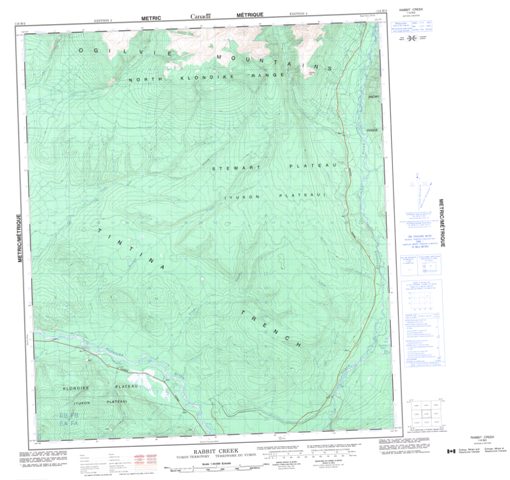 Rabbit Creek Topographic Paper Map 116B02 at 1:50,000 scale