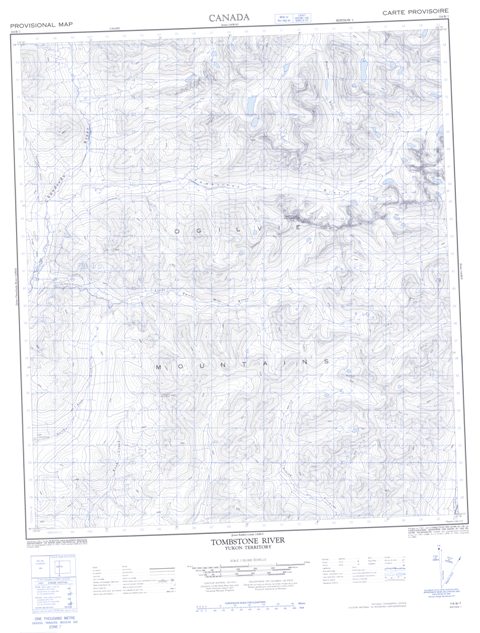 Tombstone River Topographic Paper Map 116B07 at 1:50,000 scale