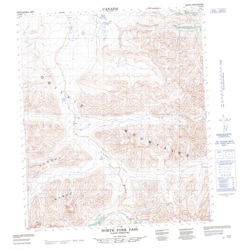 North Fork Pass Topographic Paper Map 116B09 at 1:50,000 scale