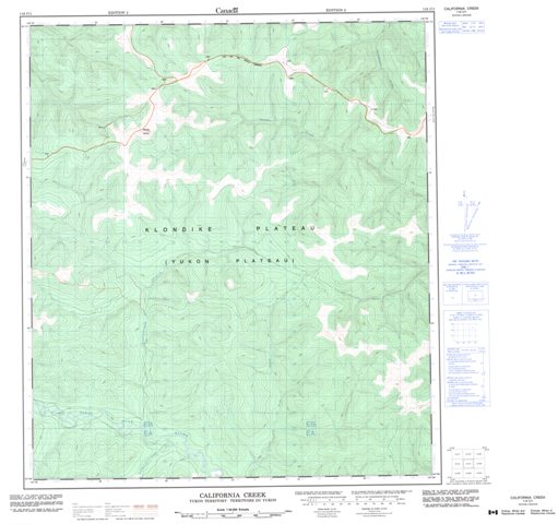 California Creek Topographic Paper Map 116C01 at 1:50,000 scale