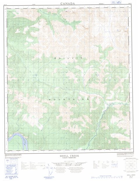 Shell Creek Topographic Paper Map 116C09 at 1:50,000 scale