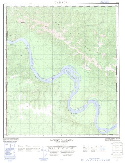 Mount Gladman Topographic Paper Map 116C10 at 1:50,000 scale