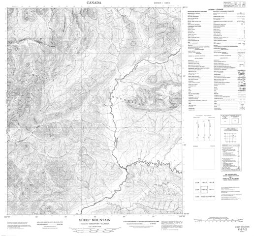 Sheep Mountain Topographic Paper Map 116F02 at 1:50,000 scale