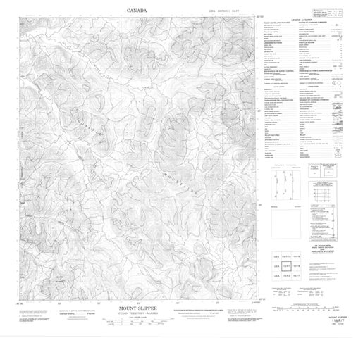 Mount Slipper Topographic Paper Map 116F07 at 1:50,000 scale