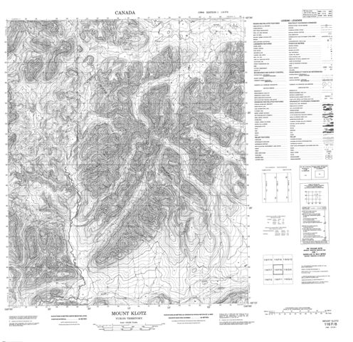 Mount Klotz Topographic Paper Map 116F08 at 1:50,000 scale
