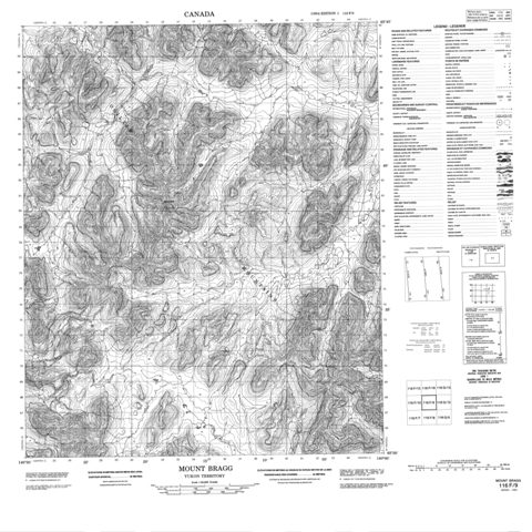 Mount Bragg Topographic Paper Map 116F09 at 1:50,000 scale