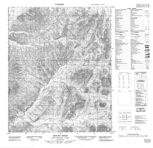 Mount Dines Topographic Paper Map 116F10 at 1:50,000 scale