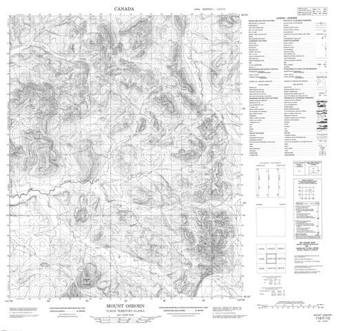 Mount Osborn Topographic Paper Map 116F15 at 1:50,000 scale