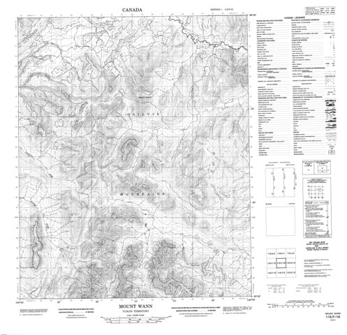 Mount Wann Topographic Paper Map 116F16 at 1:50,000 scale