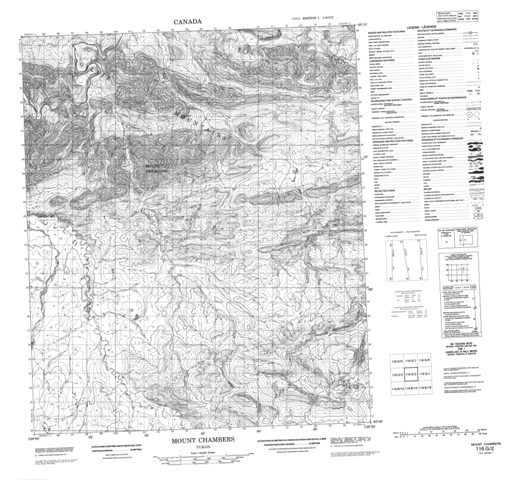 Mount Chambers Topographic Paper Map 116G02 at 1:50,000 scale