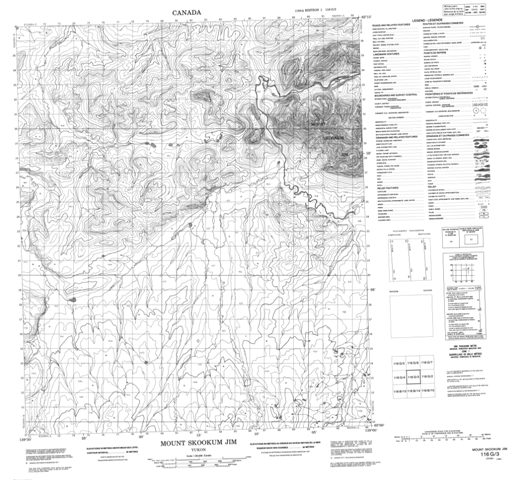 Mount Skookum Jim Topographic Paper Map 116G03 at 1:50,000 scale