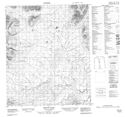 Mount Gale Topographic Paper Map 116G05 at 1:50,000 scale