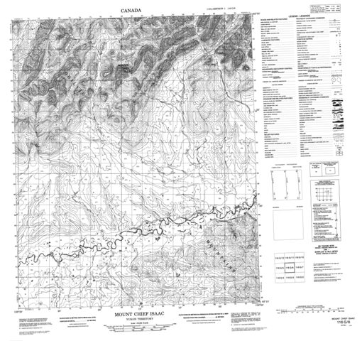 Mount Chief Isaac Topographic Paper Map 116G06 at 1:50,000 scale
